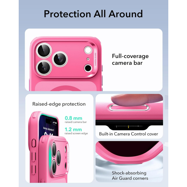 ESR Apple iPhone 17 Pro Hybrid Klf -Frosted Pink