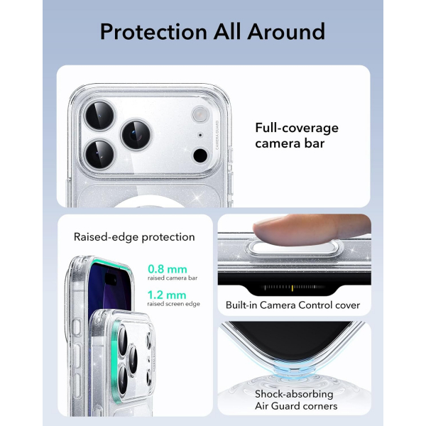 ESR Apple iPhone 17 Pro Hybrid K�l�f -Clear Shimmer