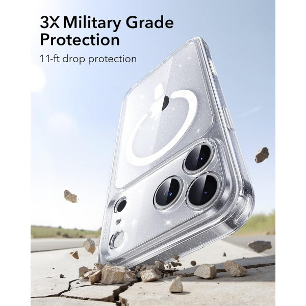 ESR Apple iPhone 17 Pro Hybrid K�l�f -Clear Shimmer