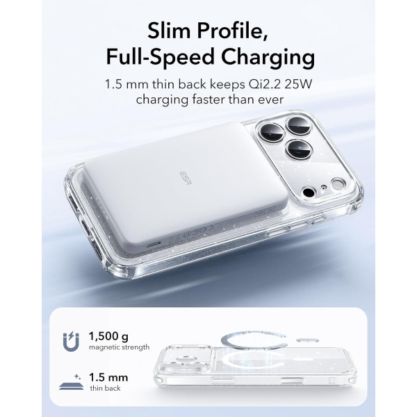 ESR Apple iPhone 17 Pro Hybrid K�l�f -Clear Shimmer