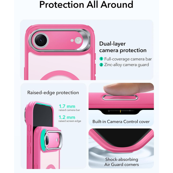 ESR Apple iPhone 17 Air Standl Klf -Frosted Pink