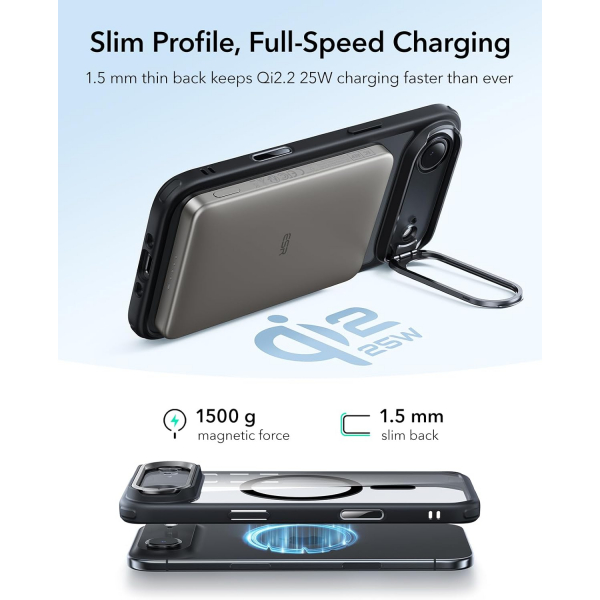 ESR Apple iPhone 17 Air Standl Klf -Clear Black 