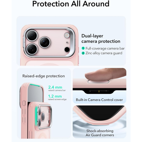 ESR Apple iPhone 17 Pro Standl Klf -Bubblegum Pink
