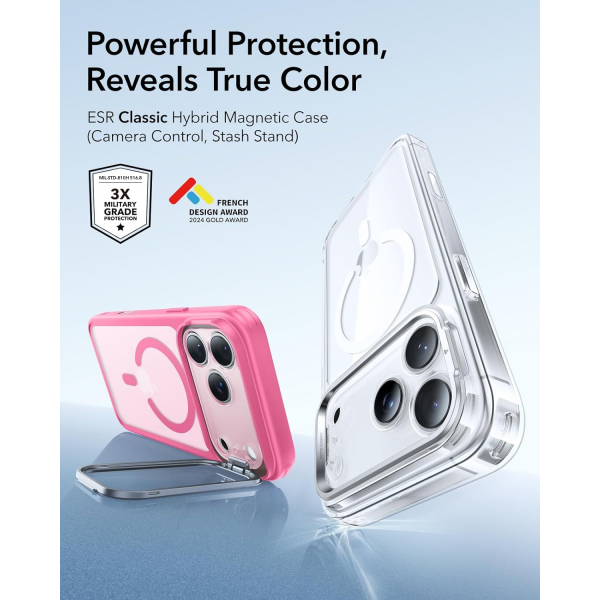 ESR Apple iPhone 17 Pro Standl Klf -Frosted Pink