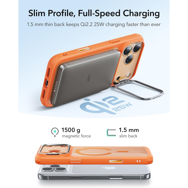 ESR Apple iPhone 17 Pro Standl Klf -Frosted Orange 