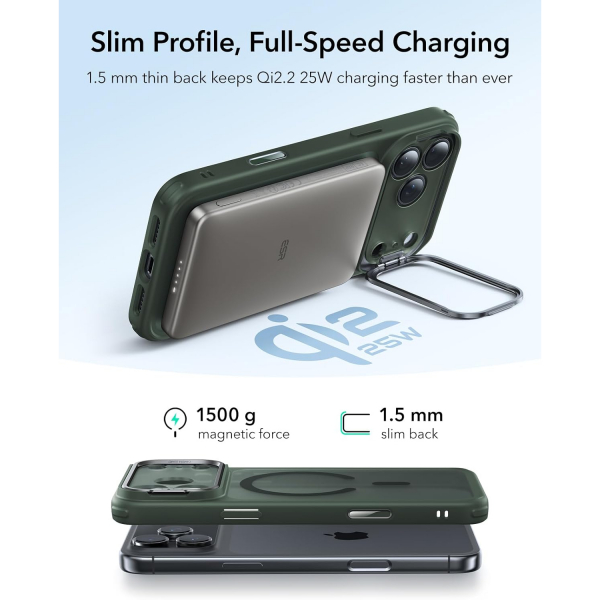 ESR Apple iPhone 17 Pro Standl Klf -Frosted Green