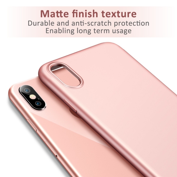 ESR Apple iPhone X Mat Soft Klf-Rose Gold