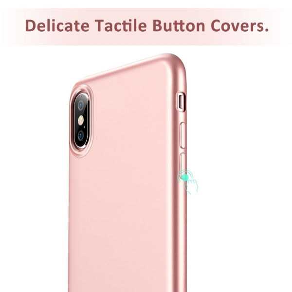 ESR Apple iPhone X Mat Soft Klf-Rose Gold