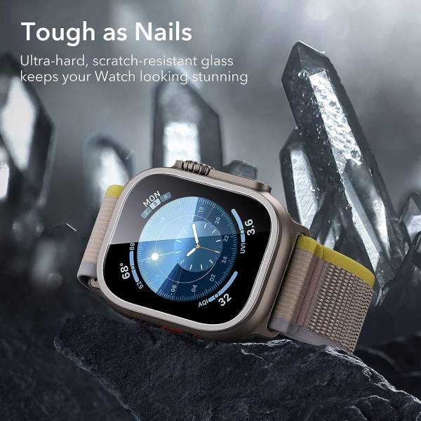 ESR Armorite Apple Watch Ultra 2 Ekran Koruyucu (49mm)(2 Adet)-Titanium
