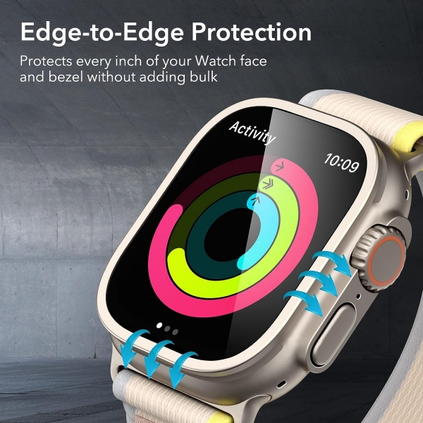 ESR Armorite Apple Watch Ultra 2 Ekran Koruyucu (49mm)(2 Adet)-Titanium