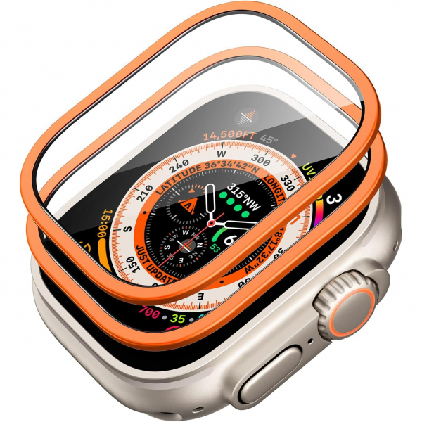 ESR Armorite Apple Watch Ultra 2 Ekran Koruyucu (49mm)(2 Adet)-Orange