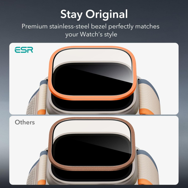 ESR Armorite Apple Watch Ultra 2 Ekran Koruyucu (49mm)(2 Adet)-Orange