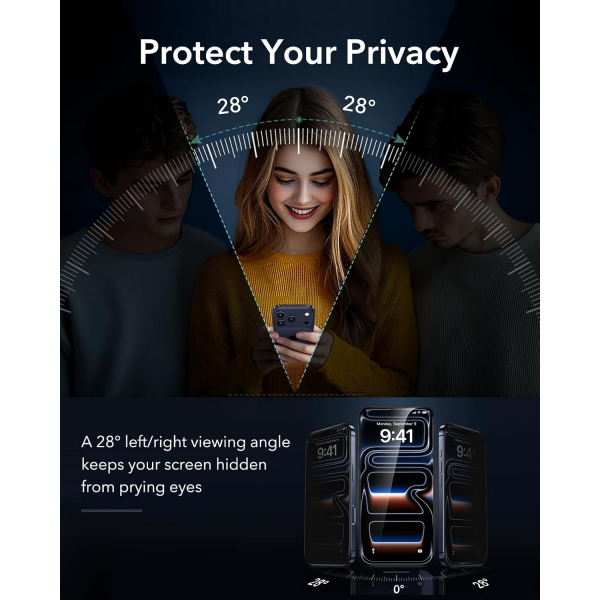 ESR Armorite iPhone 18 Pro Max Gizlilik Ekran Koruyucu 