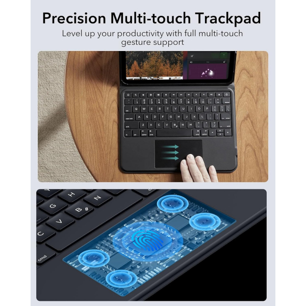 ESR Ascend iPad 10.Nesil Klavyeli Klf (10.9 in)-Black