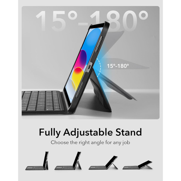 ESR Ascend iPad 10.Nesil Klavyeli Klf (10.9 in)-Black