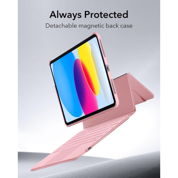 ESR Ascend iPad 10.Nesil Klavyeli Klf (10.9 in)-Pink