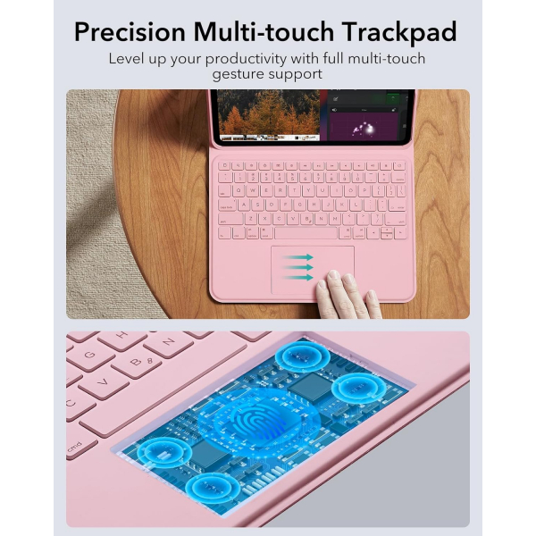 ESR Ascend iPad 10.Nesil Klavyeli Klf (10.9 in)-Pink