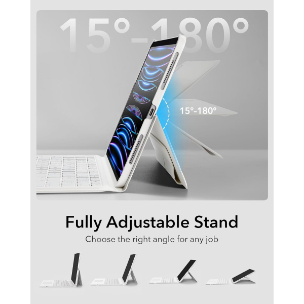ESR Ascend iPad 10.Nesil Klavyeli Klf (10.9 in)-White