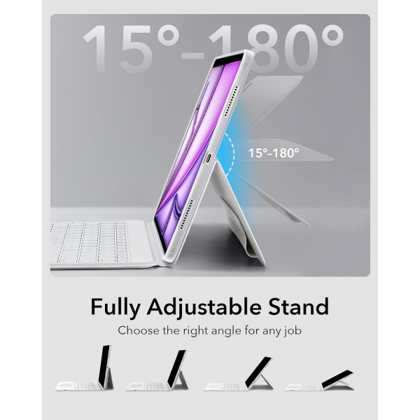 ESR Ascend iPad Air M2 Klavyeli Klf (13 in)-White
