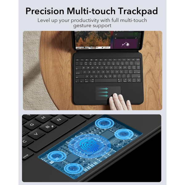 ESR Ascend iPad Pro M4 Klavyeli Klf (13 in)-Black 