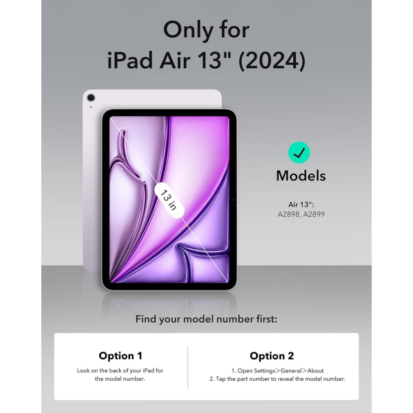 ESR Ascend iPad Air M2 Klavyeli Klf (13 in)-Black 