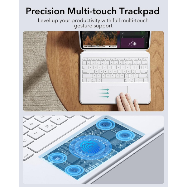 ESR Ascend iPad Pro M4 Klavyeli Klf (13 in)-White