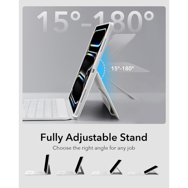 ESR Ascend iPad Pro M4 Klavyeli Klf (13 in)-White