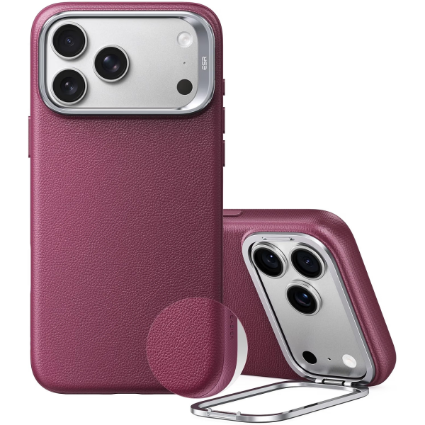 ESR Atelier Flex iPhone 18 Pro Standl� K�l�f -Burgundy