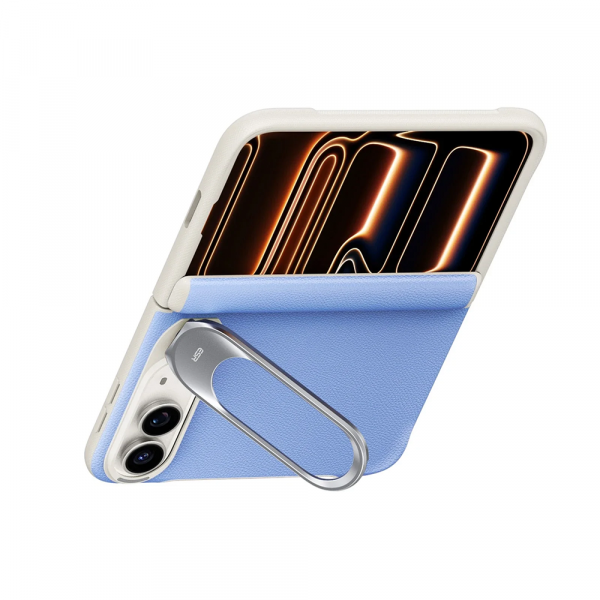 ESR Atelier iPhone Duo Manyetik Standl� Deri K�l�f-Misty Blue