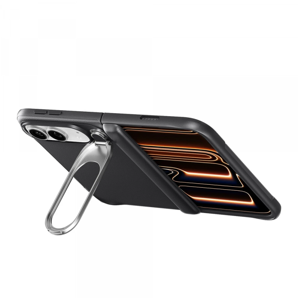 ESR Atelier iPhone Duo Manyetik Standl� Deri K�l�f-Black