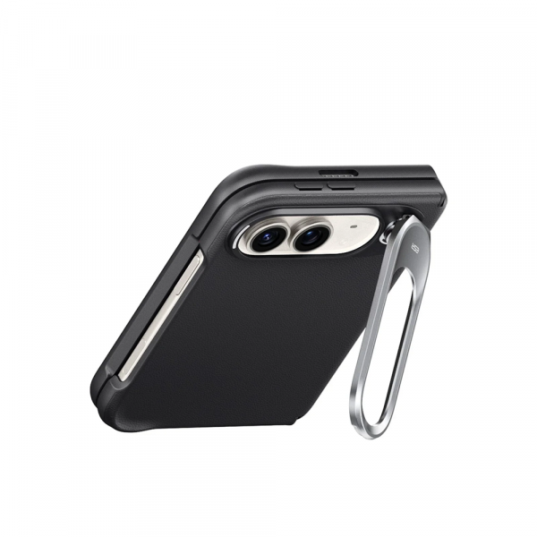 ESR Atelier iPhone Duo Manyetik Standl� Deri K�l�f-Black