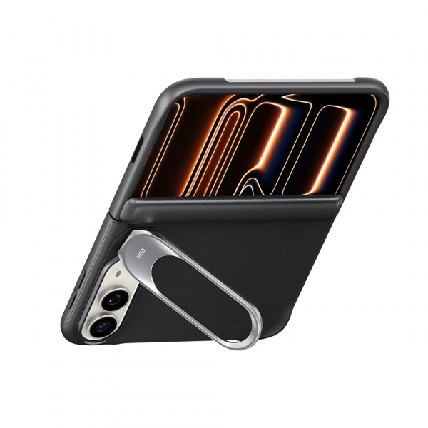 ESR Atelier iPhone Duo Manyetik Standl� Deri K�l�f-Black