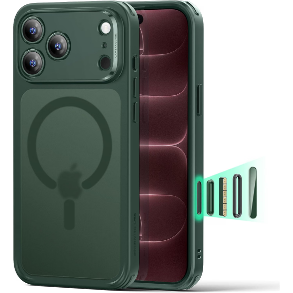 ESR Classic Hybrid iPhone 18 Pro Manyetik K�l�f -Frosted Green