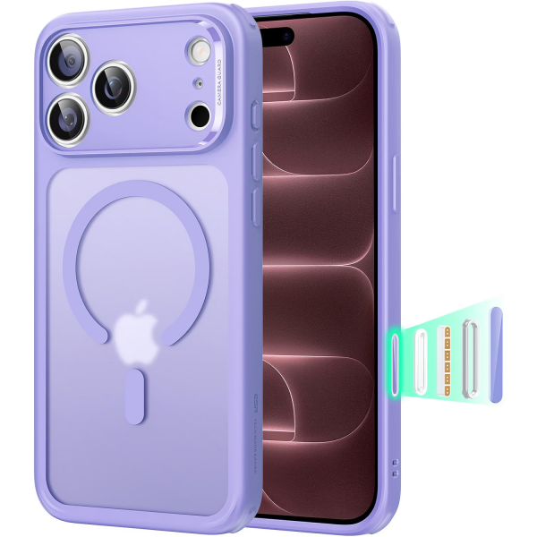 ESR Classic Hybrid iPhone 18 Pro Manyetik K�l�f -Frosted Purple