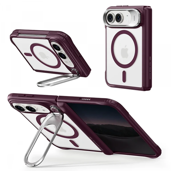 ESR Classic Hybrid iPhone Duo Standl� K�l�f-Frosted Deep Burgundy