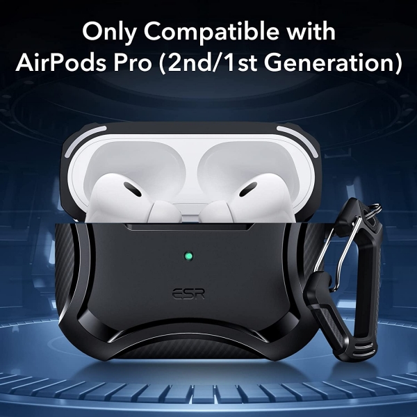 ESR Cyber Armor Serisi AirPods Pro MagSafe Uyumlu Klf -Black