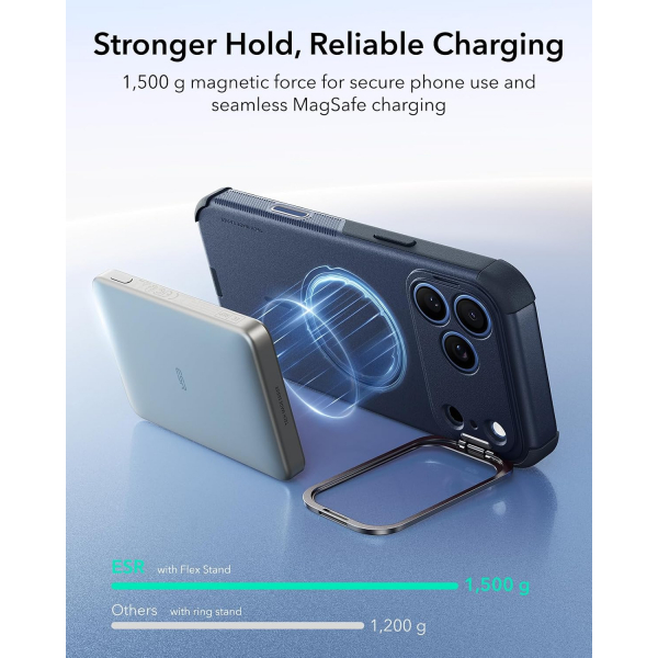 ESR Cyber Tough Flex iPhone 18 Pro Stand K�l�f-Blue