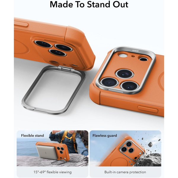 ESR Cyber Tough Flex iPhone 18 Pro Stand K�l�f-Orange