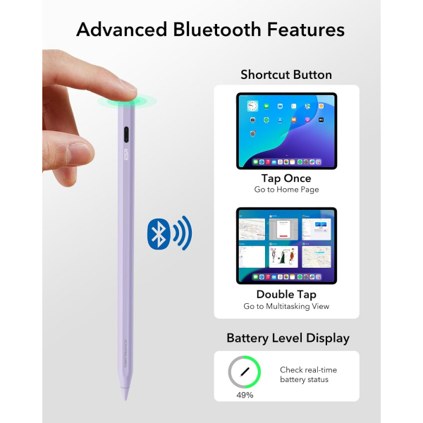 ESR Findmy iPad Uyumlu Stylus Kalem-Purple