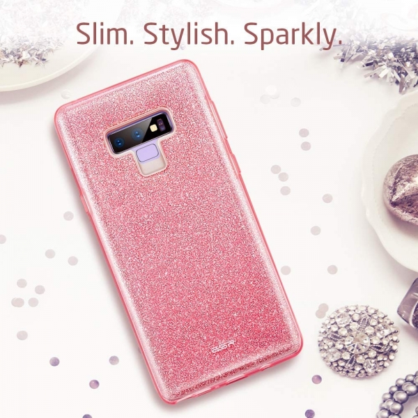 ESR Galaxy Note 9 Glitter Serisi Bumper Klf-Pink