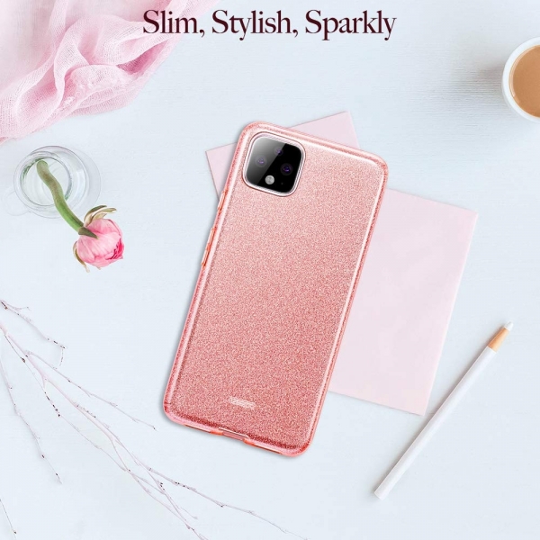 ESR Google Pixel 4 XL Glitter Serisi Klf-Pink