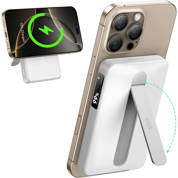 ESR KickStandl MagSafe Kablosuz arj Aleti-White