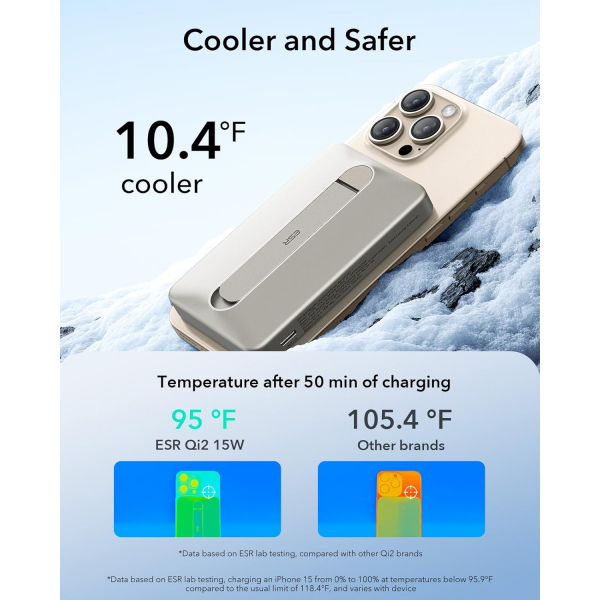 ESR KickStandl MagSafe Kablosuz arj Aleti-Titanium