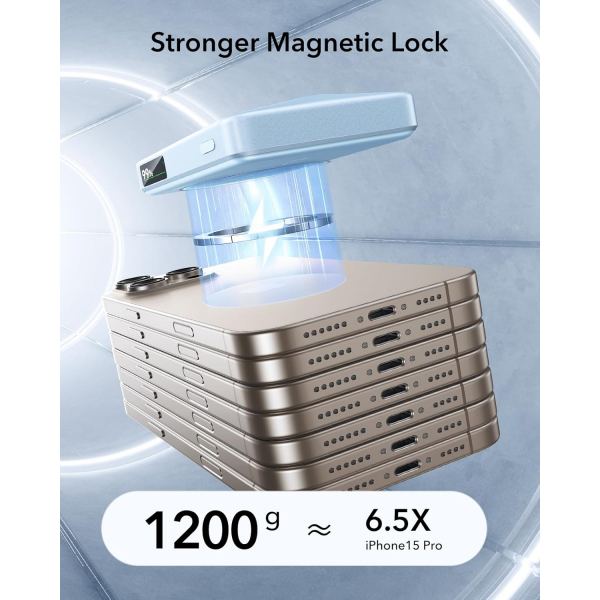 ESR KickStandl MagSafe Kablosuz arj Aleti-Sky Blue