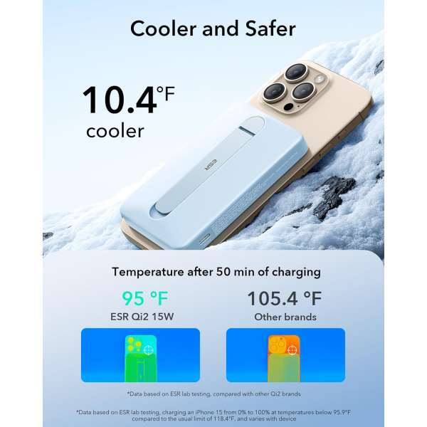 ESR KickStandl MagSafe Kablosuz arj Aleti-Sky Blue