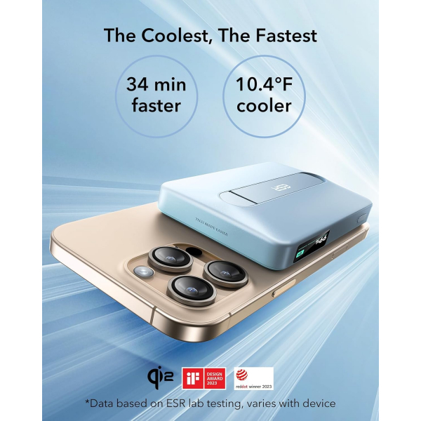 ESR KickStandl MagSafe Kablosuz arj Aleti-Sky Blue