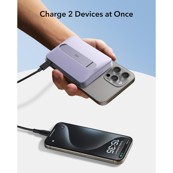 ESR KickStandl MagSafe Kablosuz arj Aleti-Lavender