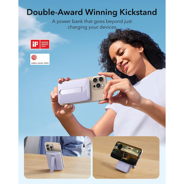 ESR KickStandl MagSafe Kablosuz arj Aleti-Lavender