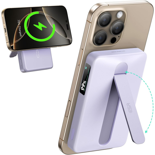 ESR KickStandl MagSafe Kablosuz arj Aleti-Lavender