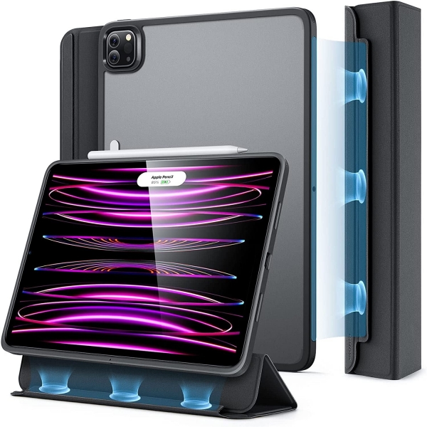 ESR Hybrid Serisi iPad Pro Manyetik Klf(12.9 in)(6.Nesil)-Black